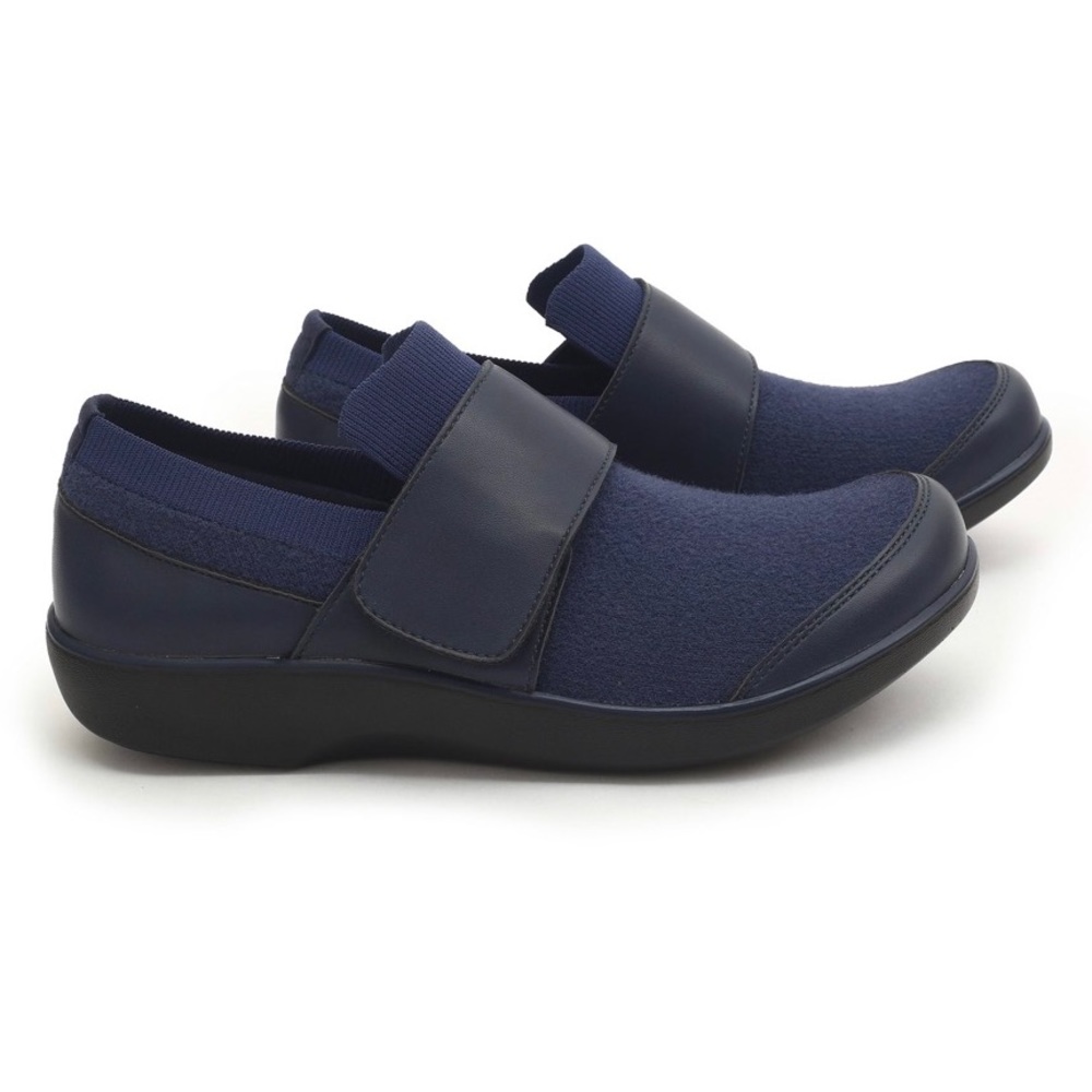 Traq by Alegria Qwik Cozy Heathered Navy 42 Womens 11.5 12 Velcro Adjustable